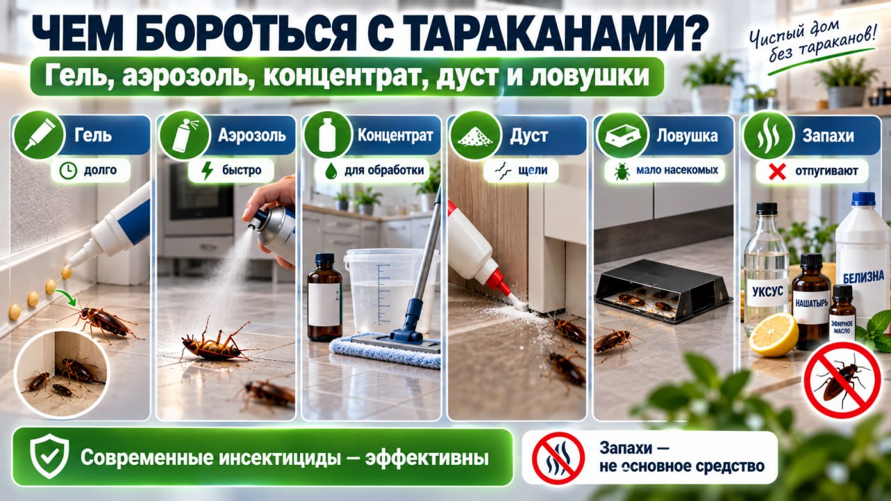 сравнительный обзор гелей, аэрозолей, концентратов и дустов